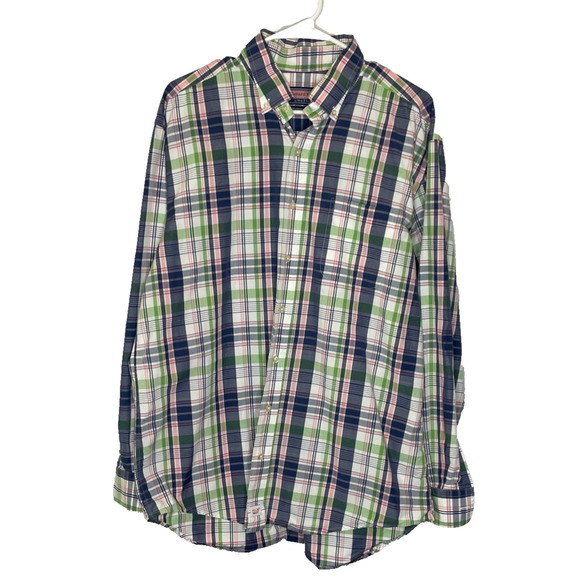 Men's Large Vineyard Vines Plaid Button Down Multicolor Cotton Murray Shirt - Picture 1 of 4